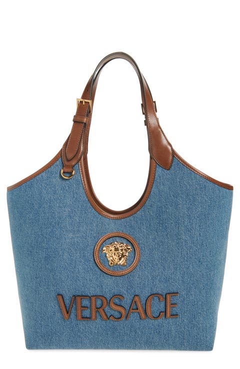 Medium La Medusa Denim Tote