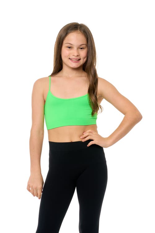 Malibu Sugar Solid Bra Cami In Green