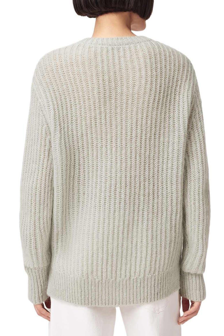 Chain Stitch Monogram Mohair & Merino Wool Blend Sweater, Alternate, color, PALE LAUREL GREEN