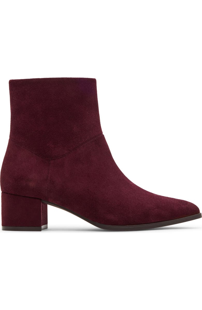 Blondo Arena Pointed Toe Waterproof Bootie, Alternate, color, Wine Suede