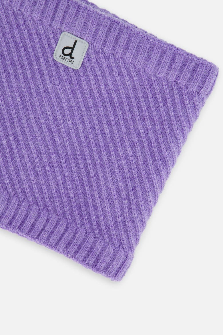 Girl Winter Knit Fleece Lined Stretch Neckwarmer, Alternate, color, Violet