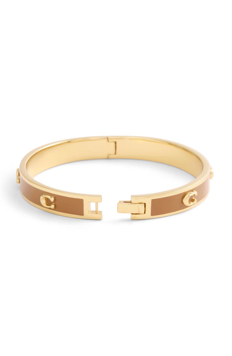 COACH Logo Enamel Hinge Bracelet, Alternate, color, 