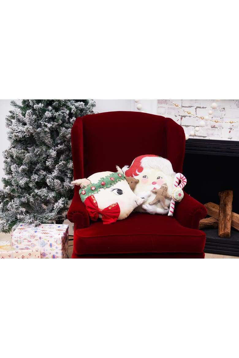 Rein Zombinaland Christmas XMAS Decorative Soft Figurine Pillow, Alternate, color, Beige