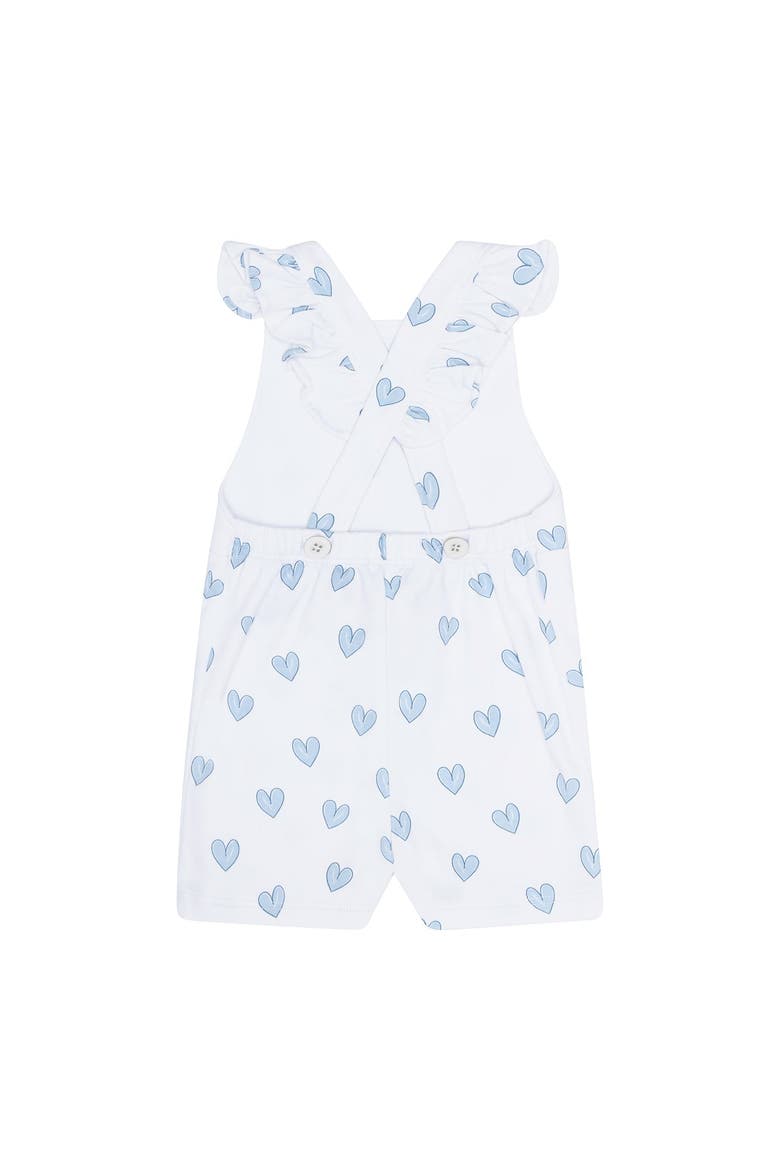 Blue Heart Print Romper - Baby, Alternate, color, Blue