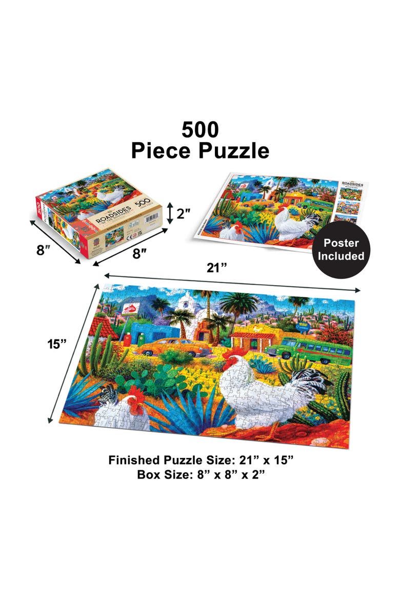 Gallos Blancos 500 Piece Jigsaw Puzzle, Alternate, color, Multicolor
