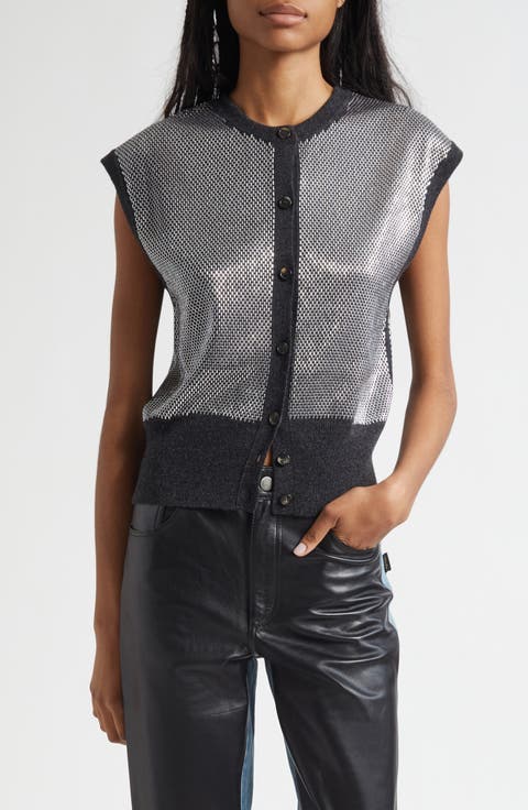 Kirby Bead Embellished Virgin Wool Sweater Vest