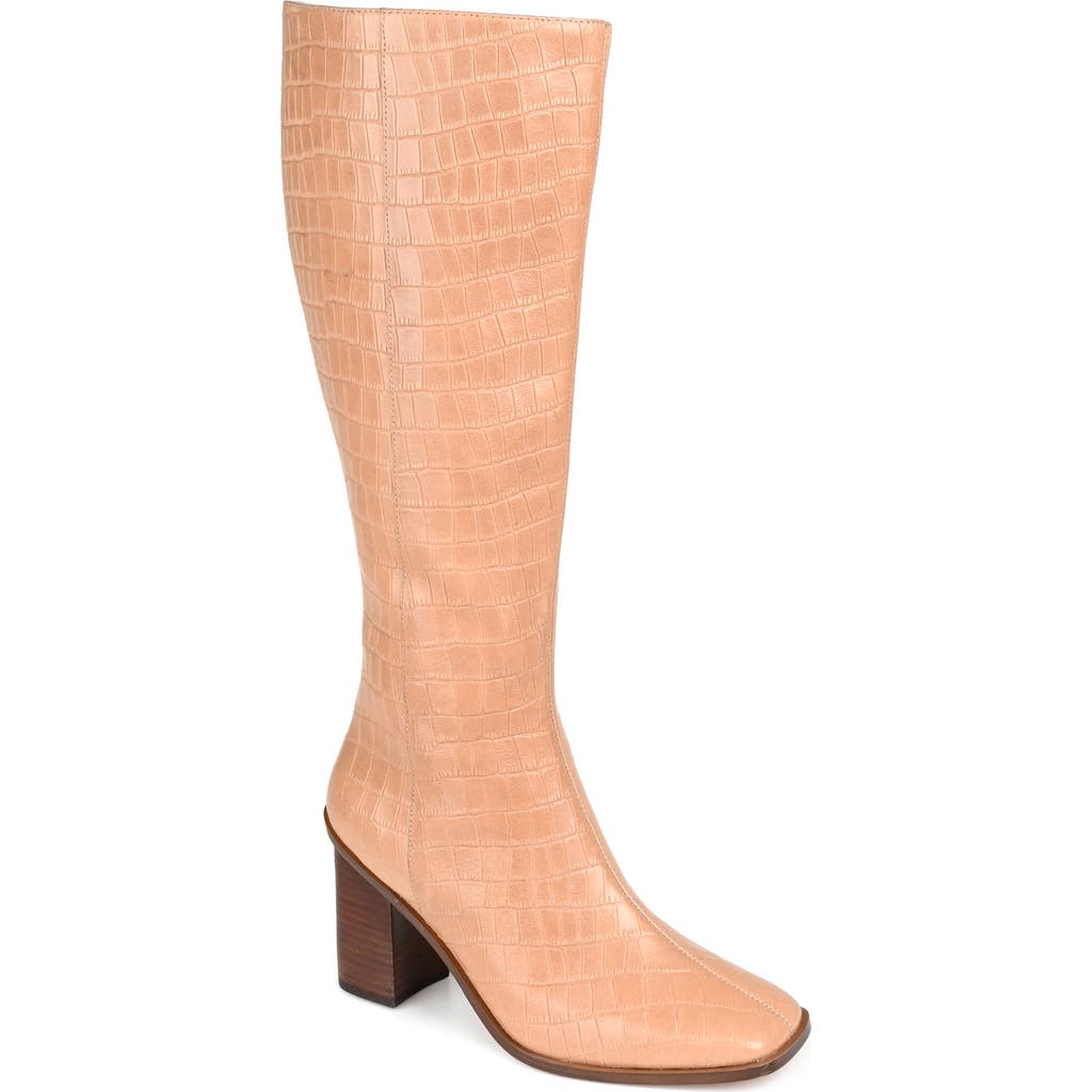 Journee Signature Tamori Leather Boot In Tan