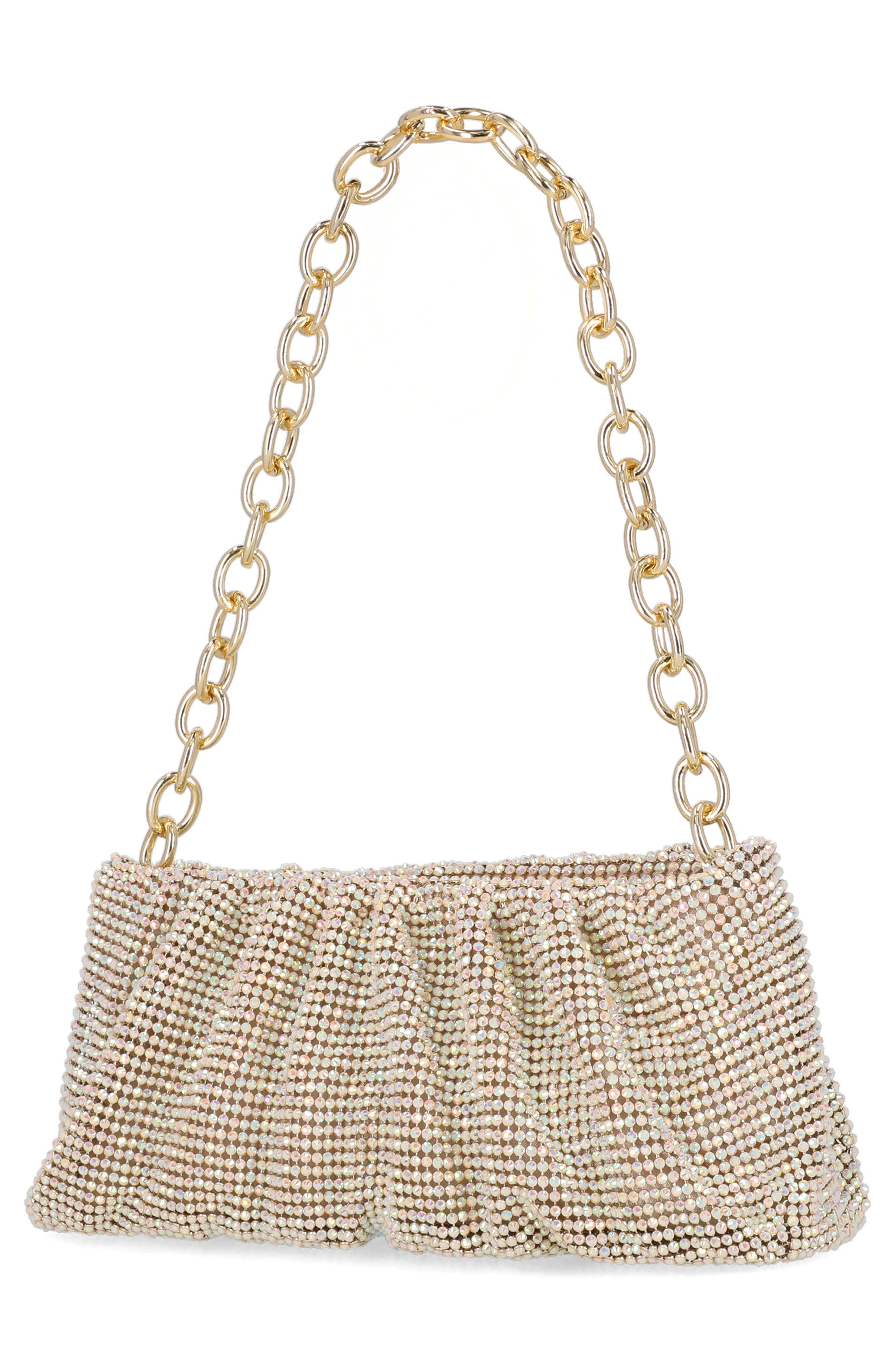 Nixie Crystal Mesh Clutch