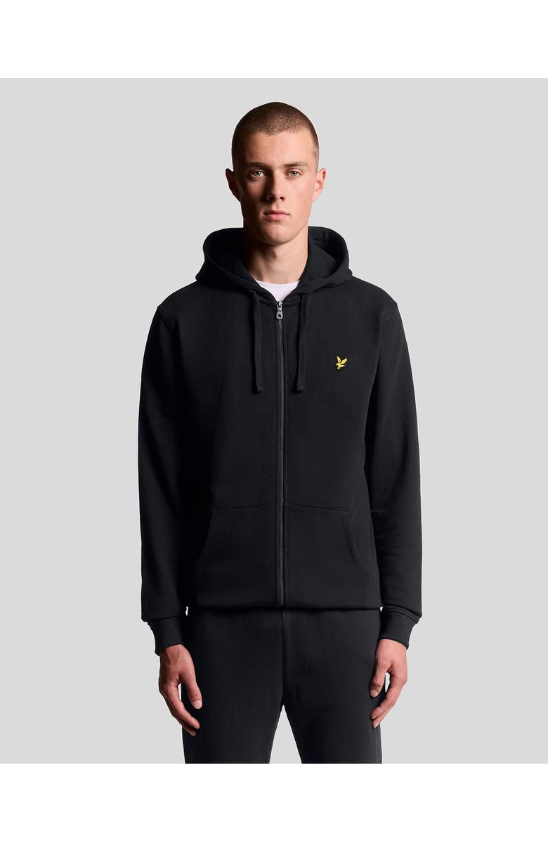 Lyle & Scott Zip Through Hoodie, Main, color, Jet Black