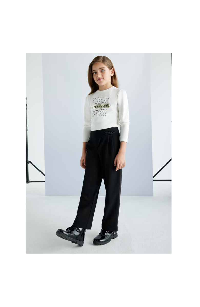 Mayoral Straight Trousers, Alternate, color, Black