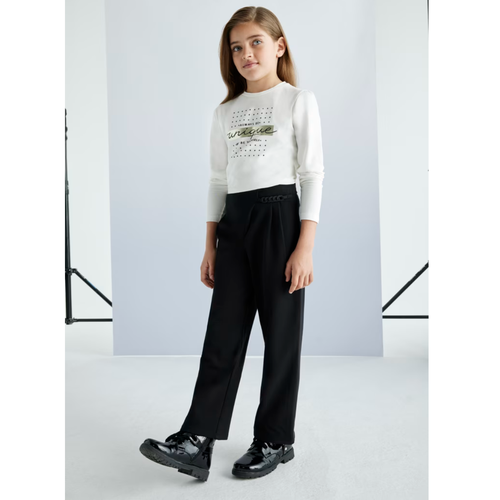 Mayoral Chain-detail Trousers In Black