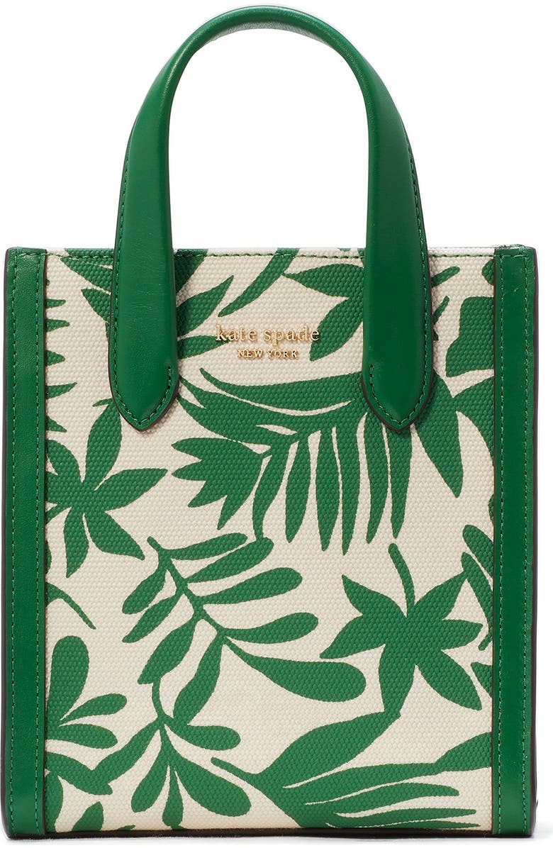 Kate Spade New York mini manhattan foliage print tote, Main, color,