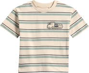 NEXT Kids' Stripe Train Cotton T-Shirt