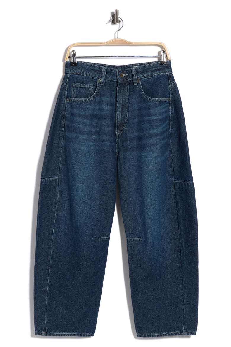 Chase High Rise Crop Barrel Leg Jeans, Alternate, color, GRAFTON