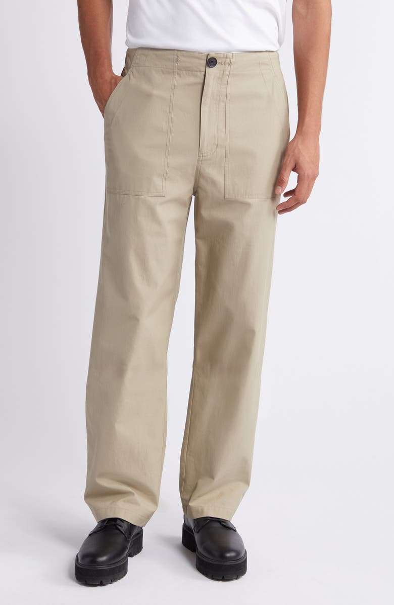 FRAME Patch Cotton Traveler Chino Pants, Main, color, Dark Beige