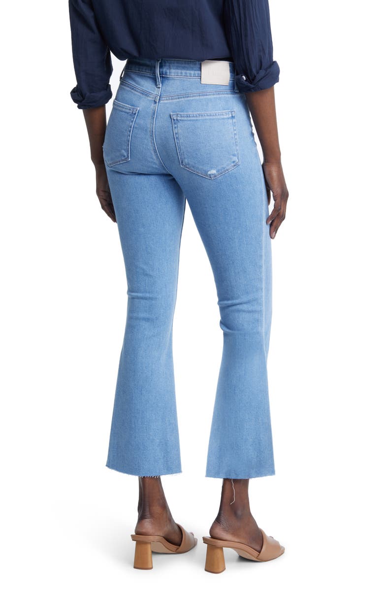 PAIGE Colette Raw Hem High Waist Crop Flare Jeans, Alternate, color, Skytchdist