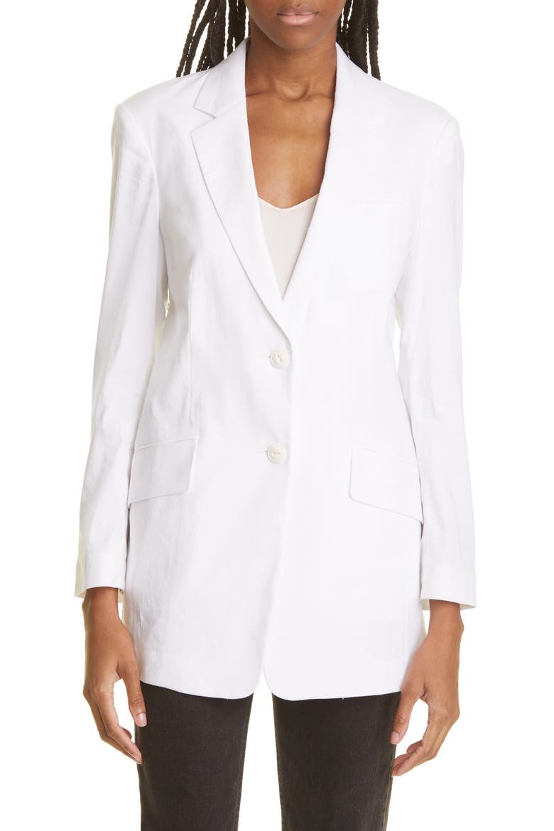 Charles Linen Blend Blazer, Main, color, WHT