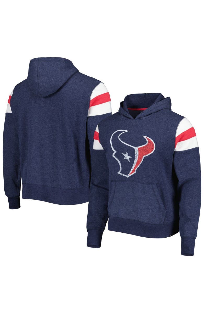 '47 Men's '47 Heathered Navy Houston Texans Premier Nico Pullover Hoodie, Main, color, Navy