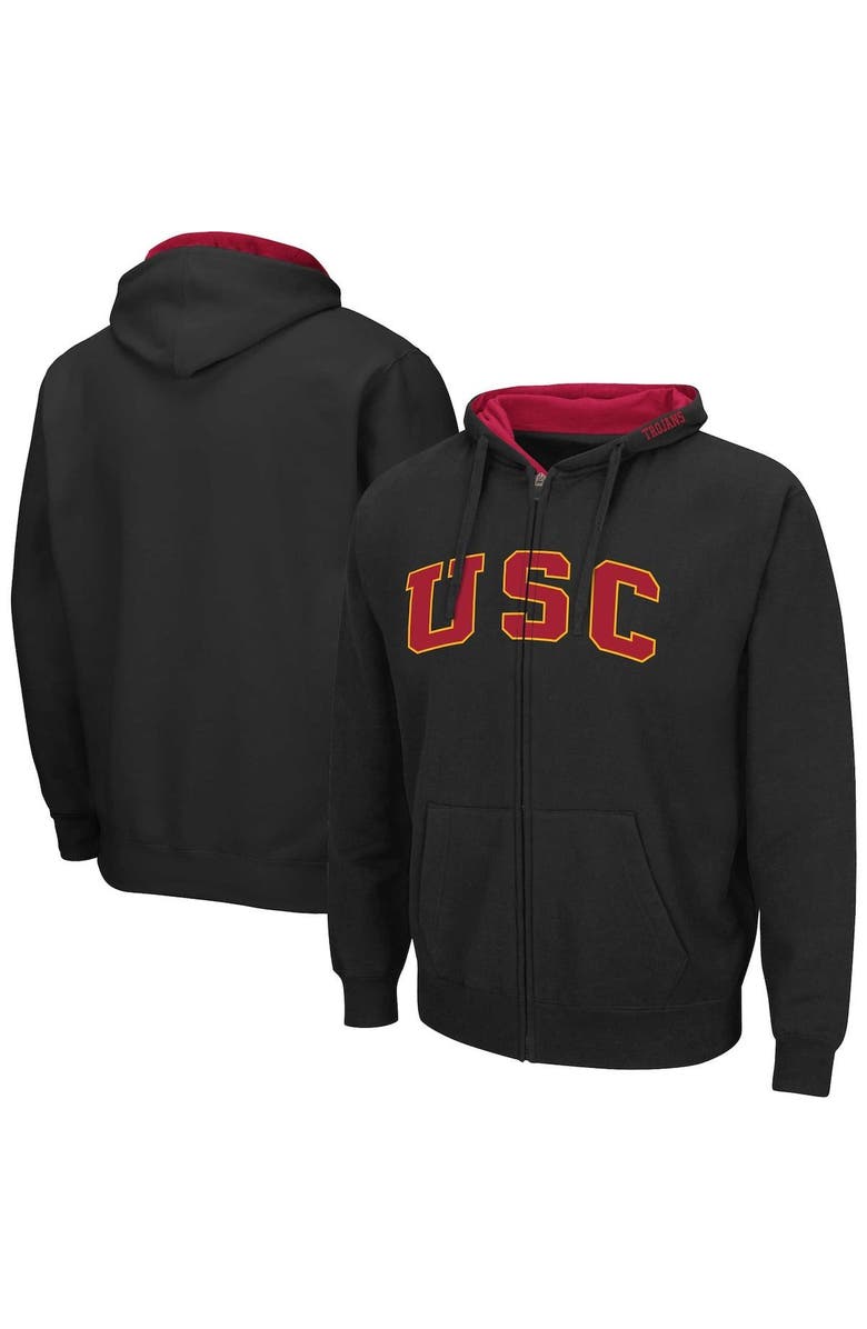 COLOSSEUM Men's Colosseum Black USC Trojans Arch & Team Logo 3.0 Full-Zip Hoodie, Main, color,