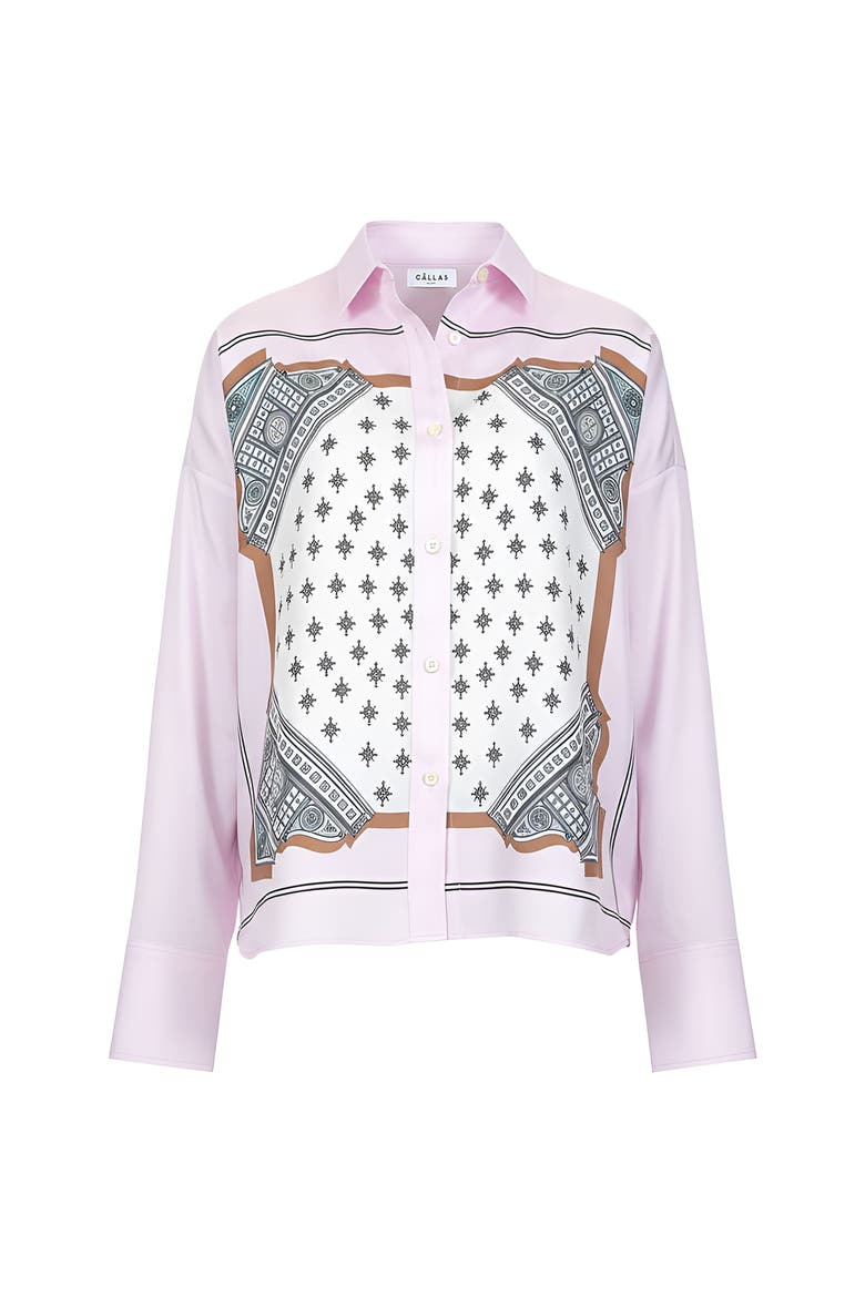 Sirene  Scarf front shirt, Main, color, Pink/Pink