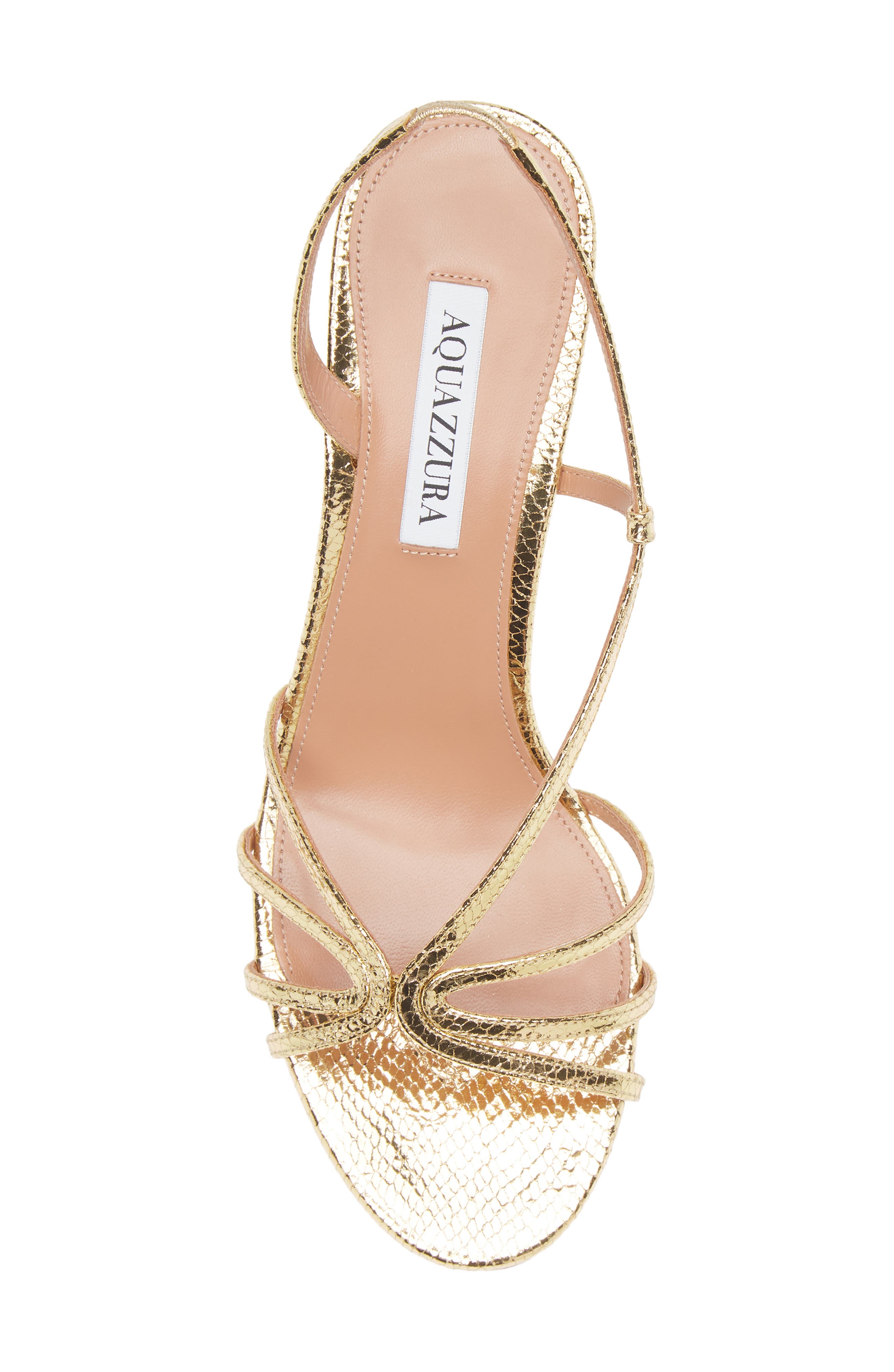 Aquazzura Talk to Me Sandal, Alternate, color, Soft Gold