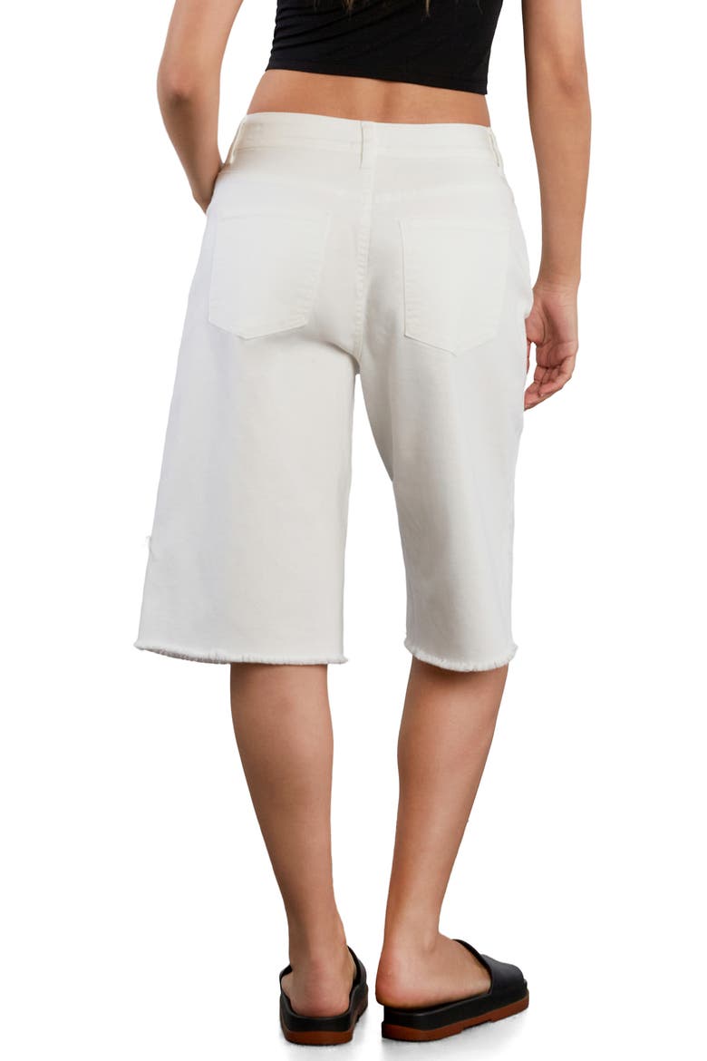 Longer Length Denim Shorts, Alternate, color, STAR WHITE