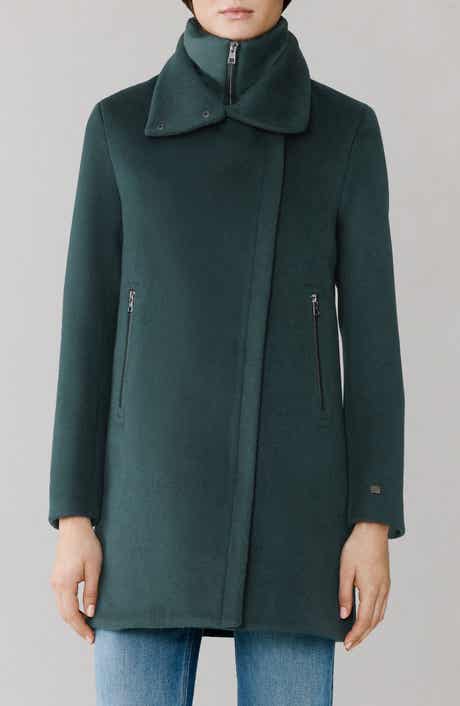 Soia & Kyo Abbi Wool Blend Coat with Removable Quilted Puffer Bib