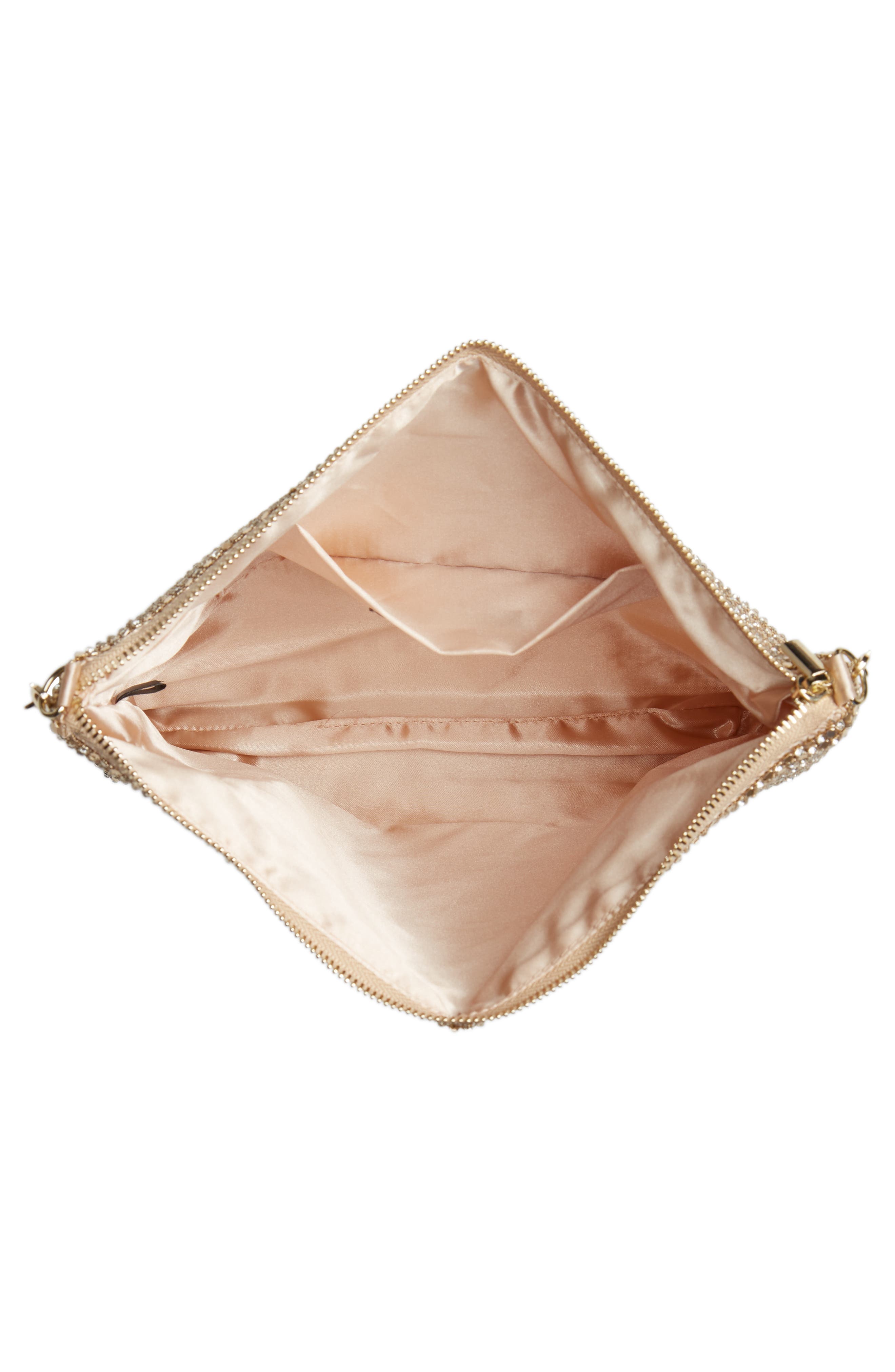 Crystal Embellished Mesh Shoulder Bag, Alternate, color, GOLD