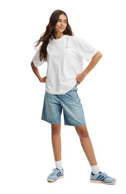 Shop Cotton On The Boxy Graphic Tee In Royal Valley Harvest White