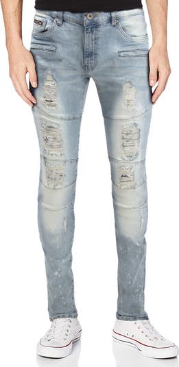 Raw X Moto Rip & Repair Stretch Skinny Jeans
