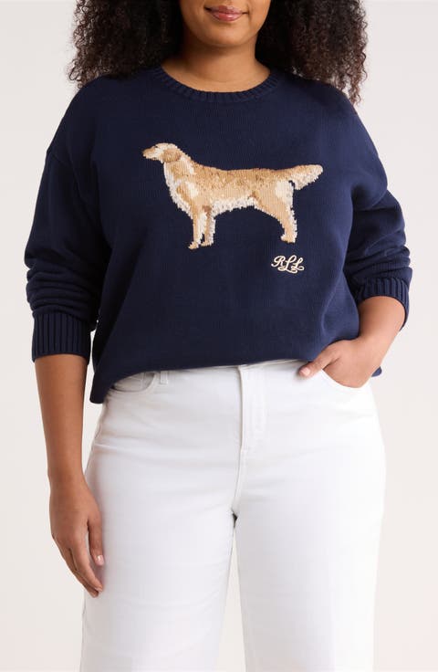 Dog Graphic Cotton Sweater