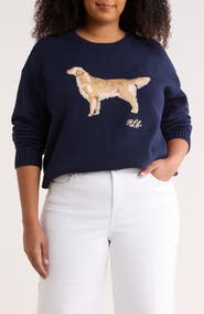 Lauren Ralph Lauren Dog Graphic Cotton Sweater