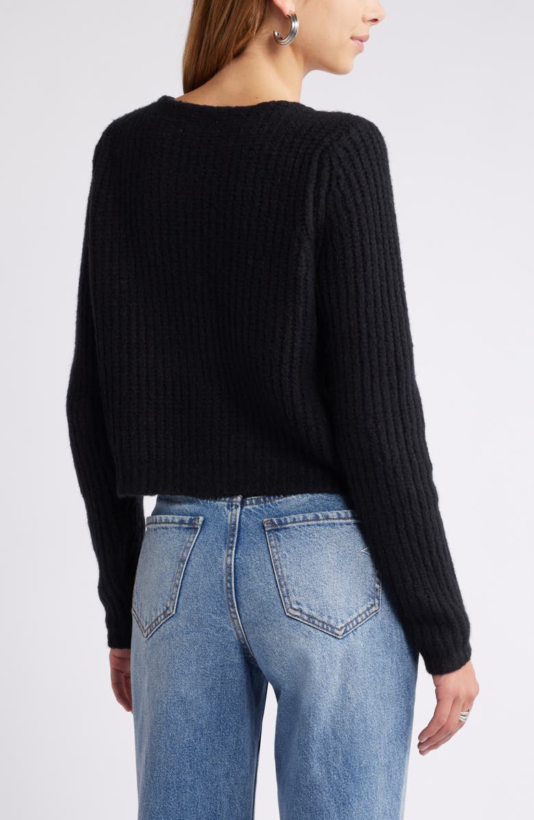 Open Edit Cropped Fisherman Cardigan, Alternate, color, 