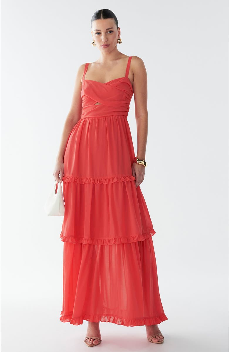 BWLDR Willow Maxi Dress, Alternate, color, Coral Pink