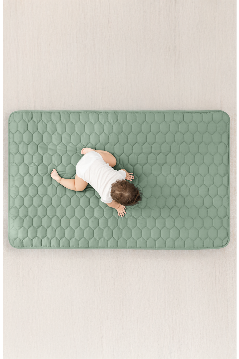 Premium Play Mat with Non-Slip Bottom, Rectangle, Alternate, color, Fern