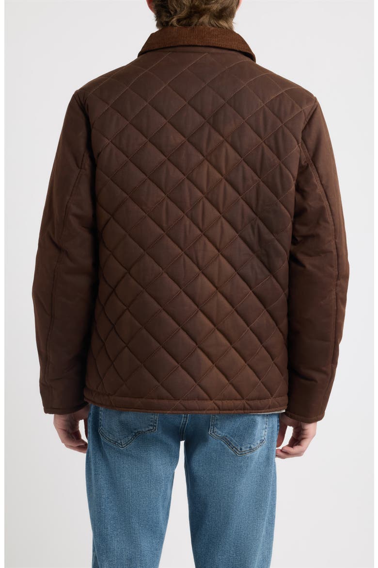 Waxed Cotton Quilted Countryman's Jacket, Alternate, color, BROWN