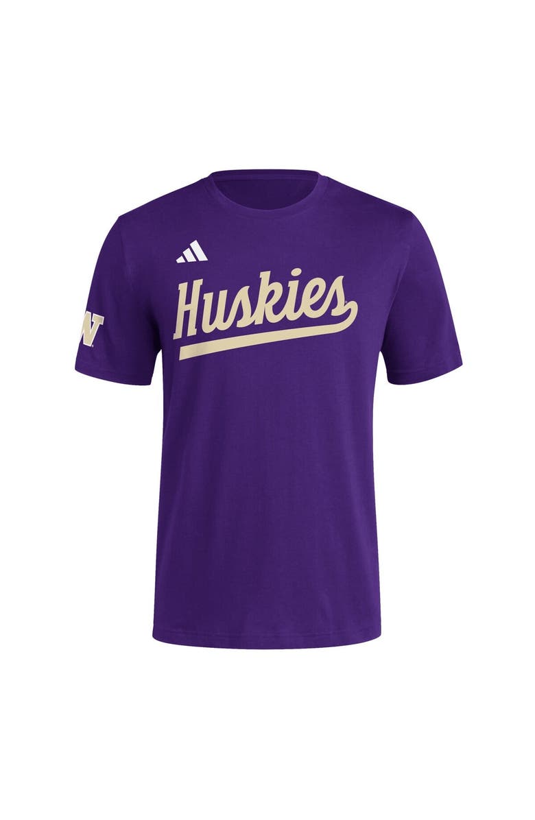 adidas Men's adidas  Purple Washington Huskies Fresh Wordmark T-Shirt, Alternate, color, Purple