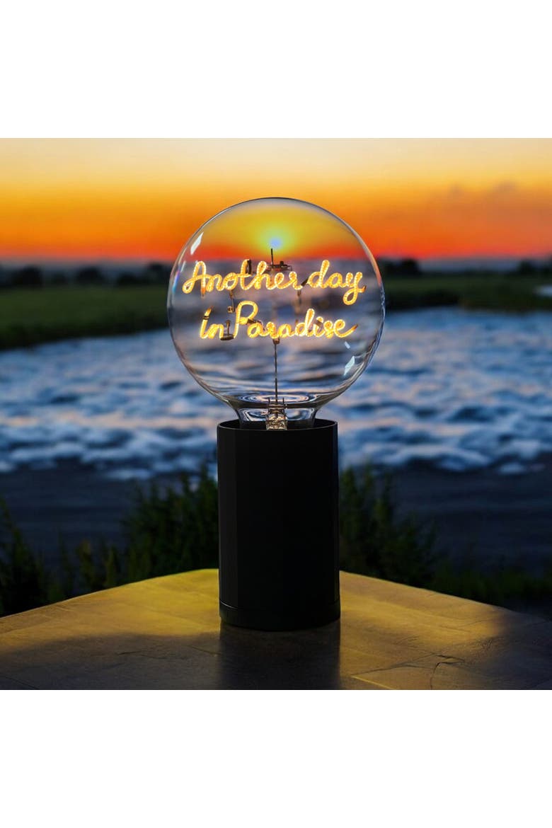 Another Day in Paradise Portable Table Lamp, Alternate, color, Yellow