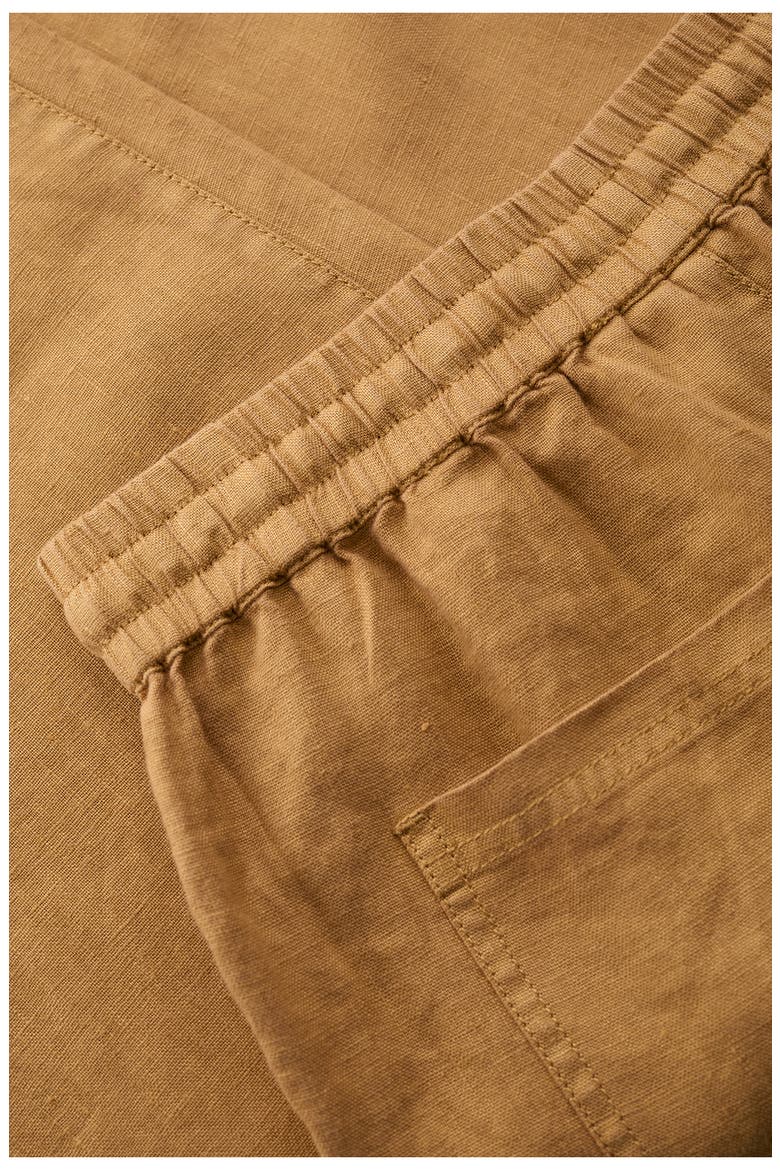 Sholl Drawstring Tapered Organic Cotton Twill Pants, Alternate, color, DARK SIENNA