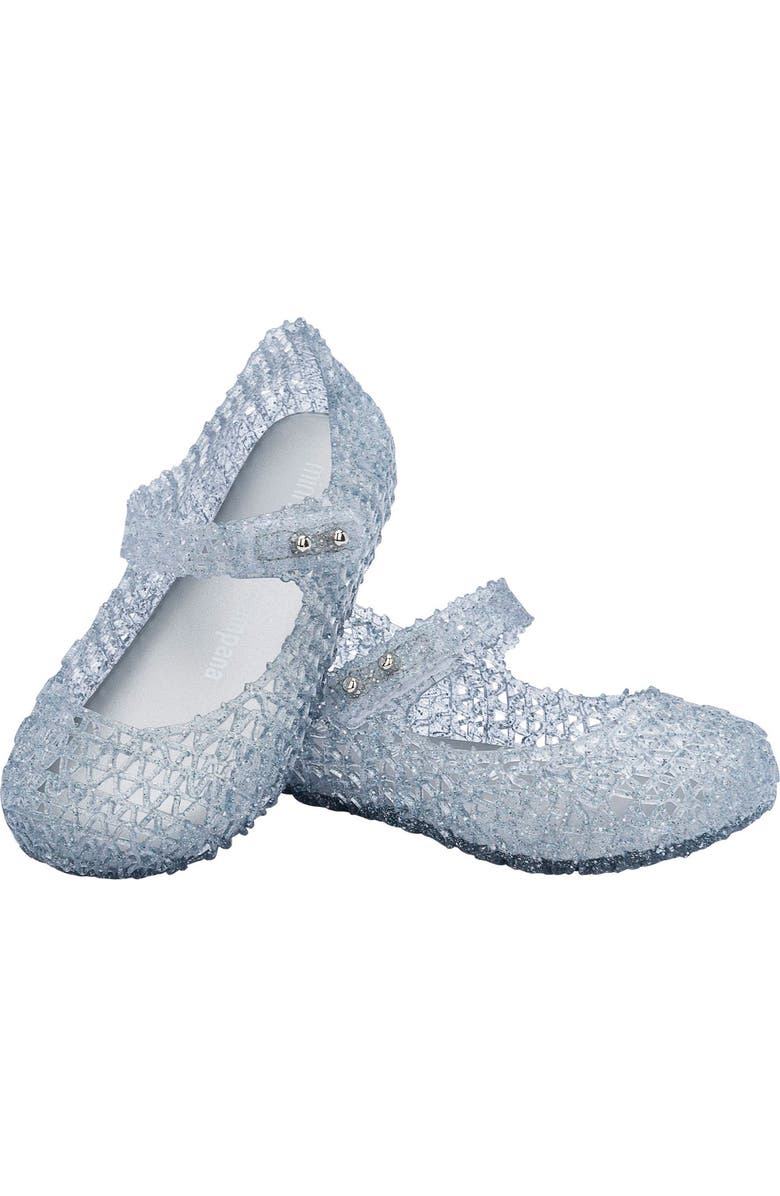 Mini Melissa Campana Mary Jane, Alternate, color, Glitter Clear