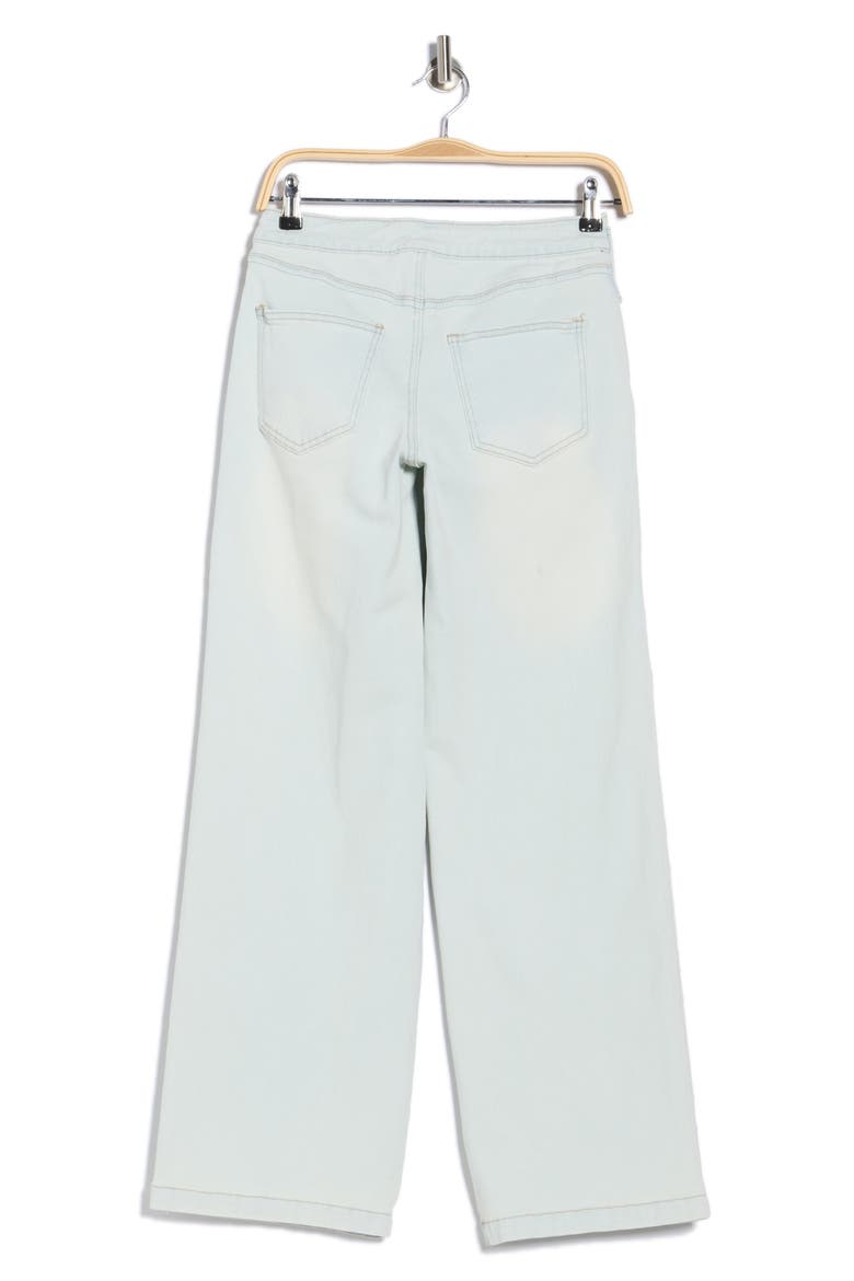 Belted Slouchy Wide Leg Jeans, Alternate, color, CLOUD