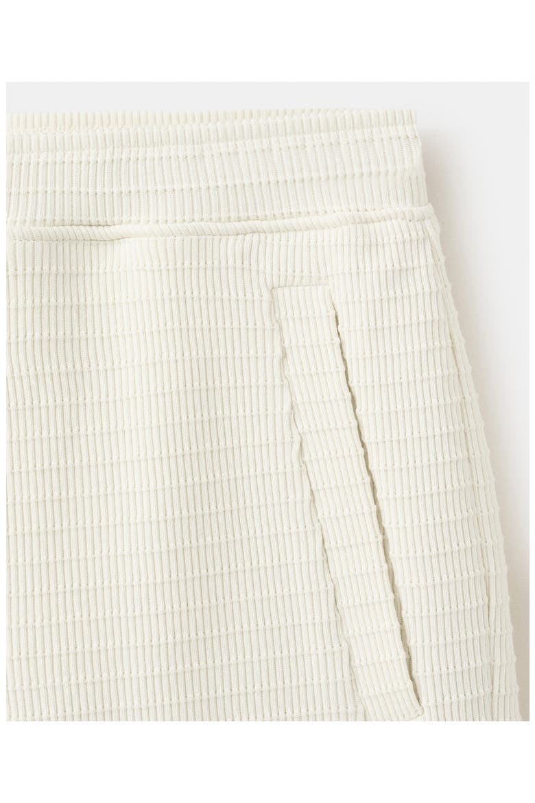 Rib Knit Shorts, Alternate, color, OFF WHITE