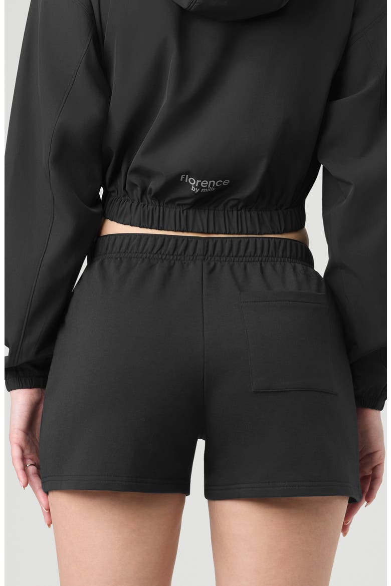Relaxed French Terry Shorts, Alternate, color, BLACK