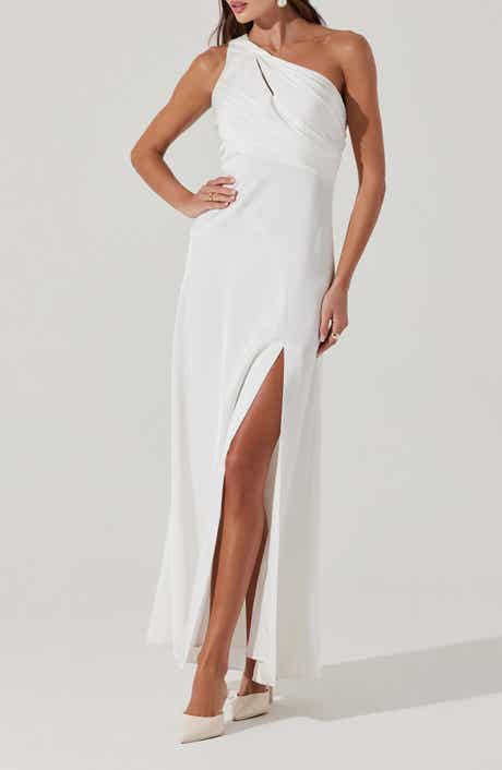 ASTR the Label Atolia Draped One-Shoulder Gown