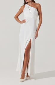 ASTR the Label Atolia Draped One-Shoulder Gown