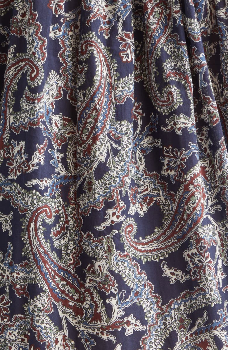 Veronica Beard Novessa Long Sleeve Paisley Minidress, Alternate, color, Navy Multi