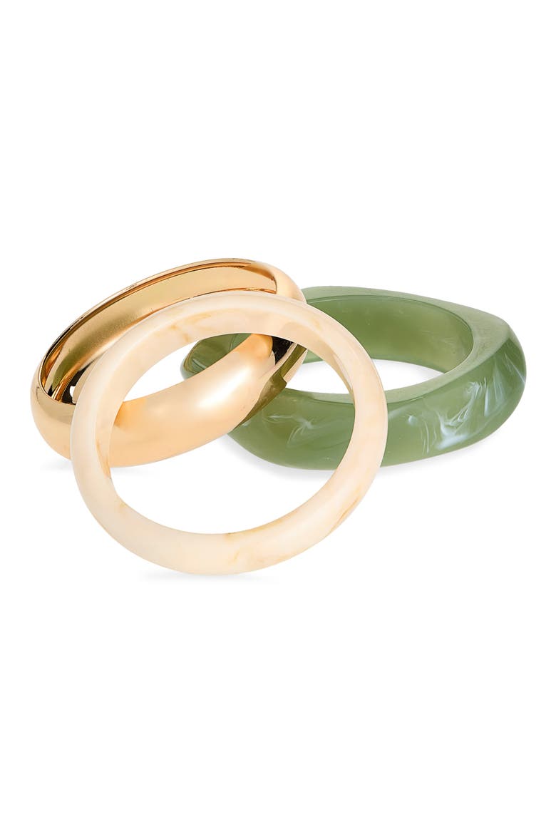 Set of 3 Assorted Bangle Bracelets, Main, color, GREEN