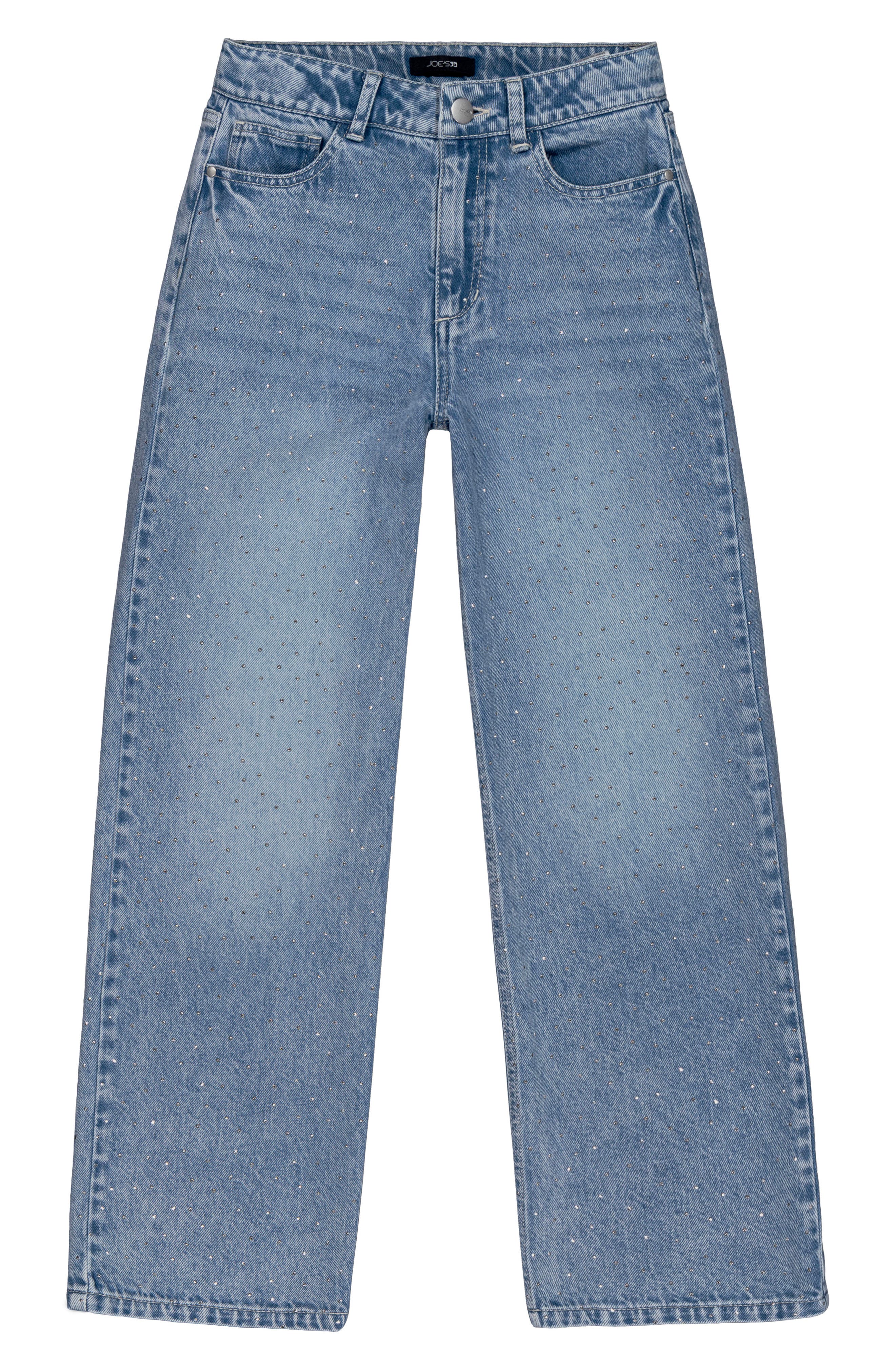 Kids' Mia Studded Wide Leg Jeans