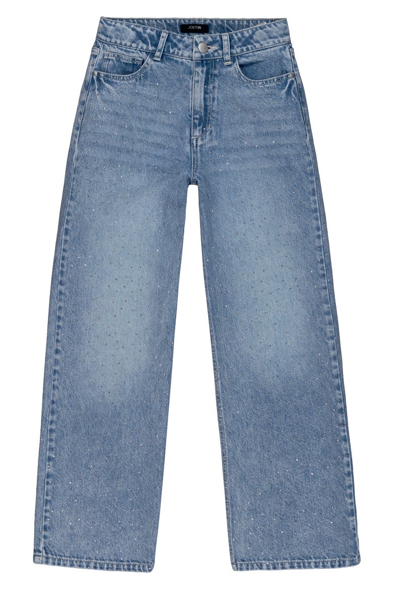 Kids' Mia Studded Wide Leg Jeans, Main, color, BLEACH WASH