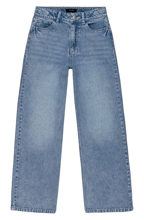 Kids' Mia Studded Wide Leg Jeans